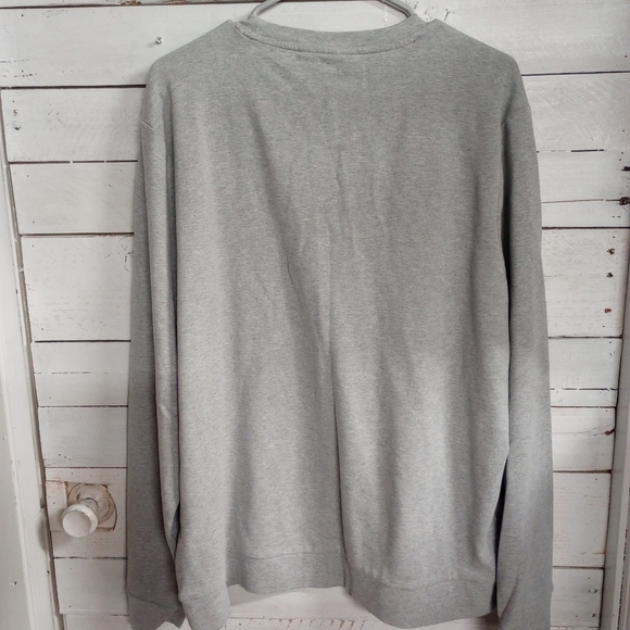 Fila Crewneck Sweatshirt Mens XL Gray Long Sleeve Pullover Logo Casual Top Retro - Picture 7 of 9